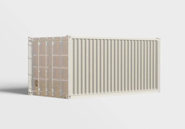 Versand Von Containerpaketen Die Von Software Gerendert Werden Die Weiß — Stockfoto