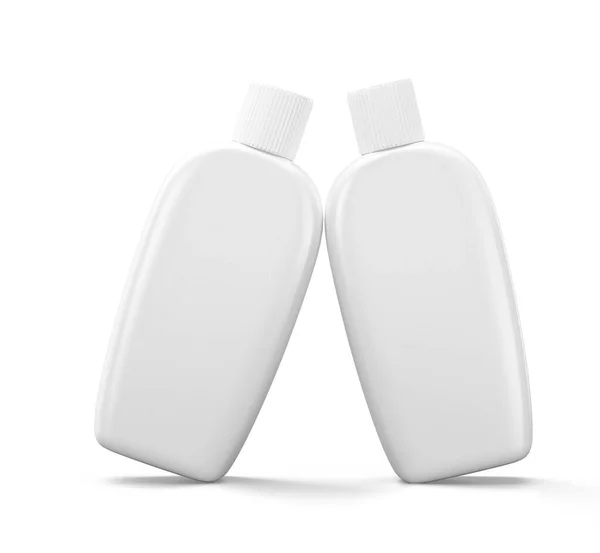 Botella Detergente Lavandería Color Blanco Sombra Realista — Foto de Stock
