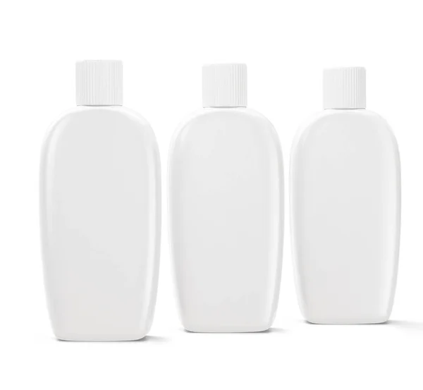 Tvättmedel Flaska Vit Färg Och Realistisk Skugga — Stockfoto