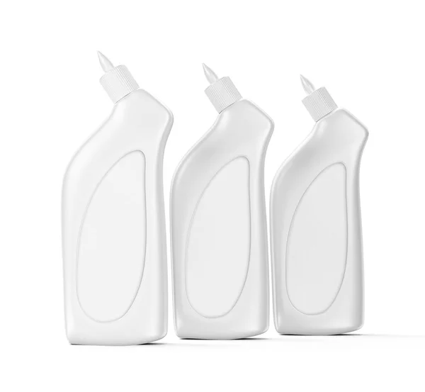 Plastikowe Butelki Które Mogą Być Używane Przechowywania Płynnych Detergentów Mogą — Zdjęcie stockowe