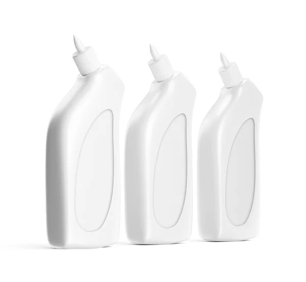 Plastflaskor Som Kan Användas För Förvaring Flytande Rengöringsmedel Och Som — Stockfoto