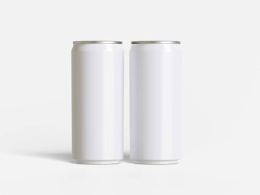 3 boyutlu yazılım kullanılarak yapılan gazoz içecekleri için ambalaj gerçek dünyadakiyle aynı beyaz renkte.