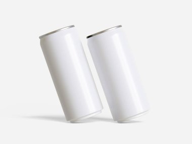 3 boyutlu yazılım kullanılarak yapılan gazoz içecekleri için ambalaj gerçek dünyadakiyle aynı beyaz renkte.