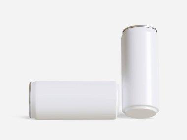 3 boyutlu yazılım kullanılarak yapılan gazoz içecekleri için ambalaj gerçek dünyadakiyle aynı beyaz renkte.