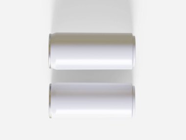 3 boyutlu yazılım kullanılarak yapılan gazoz içecekleri için ambalaj gerçek dünyadakiyle aynı beyaz renkte.