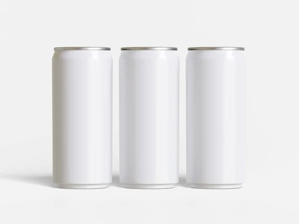 Упаковка Напитков Соды Которые Сделаны Помощью Программного Обеспечения Реалистично Белым — стоковое фото