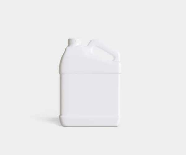 Foto Biały Plastikowy Kanister Izolowany Białym Tle — Zdjęcie stockowe