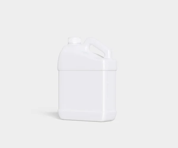 光白色塑料罐 在白色背景上隔离 — 图库照片