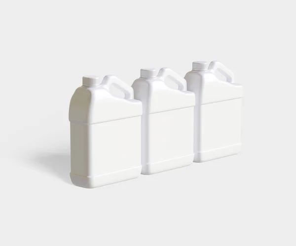 Фото Білої Пластикової Каністри Ізольовані Білому Тлі — стокове фото