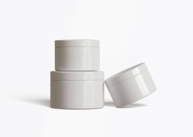 3 boyutlu yazılımla gerçek gibi görünen beyaz renkli bir kozmetik şişesi projenizi tamamlamak için bu kozmetik şişesi kullanılabilir.