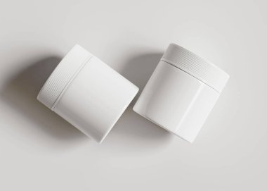 3 boyutlu yazılımla gerçek gibi görünen beyaz renkli bir kozmetik şişesi projenizi tamamlamak için bu kozmetik şişesi kullanılabilir.