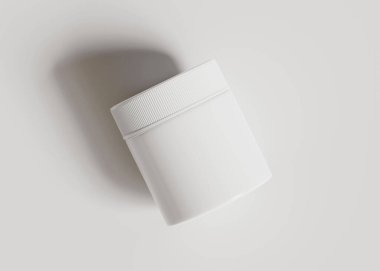 3 boyutlu yazılımla gerçek gibi görünen beyaz renkli bir kozmetik şişesi projenizi tamamlamak için bu kozmetik şişesi kullanılabilir.