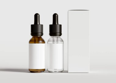 3 boyutlu yazılımla gerçek gibi görünen beyaz renkli bir kozmetik şişesi projenizi tamamlamak için bu kozmetik şişesi kullanılabilir.