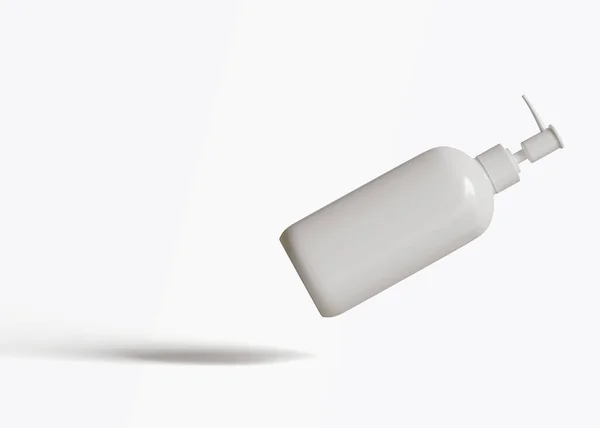 Ένα Μπουκάλι Καλλυντικών Ένα Λευκό Χρώμα Μια Υφή Που Μοιάζει — Φωτογραφία Αρχείου