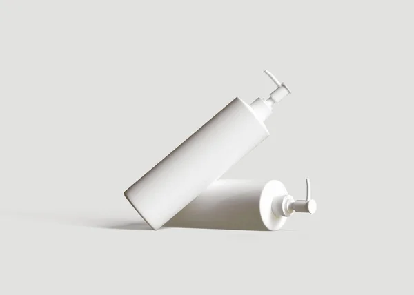 Butelka Kosmetyczna Białym Kolorze Teksturą Która Wygląda Realnie Wykonane Przy — Zdjęcie stockowe