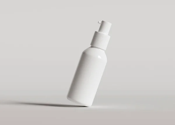 Kosmetická Láhev Bílou Barvou Texturou Která Vypadá Skutečně Softwaru Může — Stock fotografie