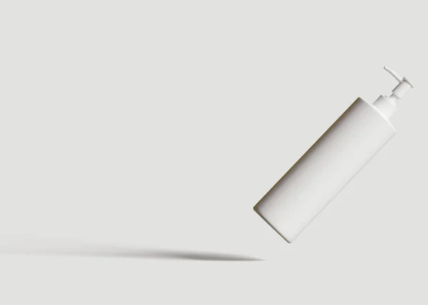 Uma Garrafa Cosmética Com Uma Cor Branca Com Uma Textura — Fotografia de Stock