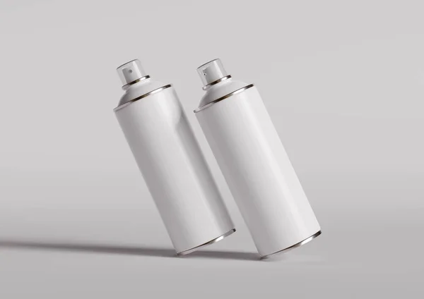 Spray Może Butelka Biały Kolor Realistyczne Tekstury Wykonane Pomocą Oprogramowania — Zdjęcie stockowe