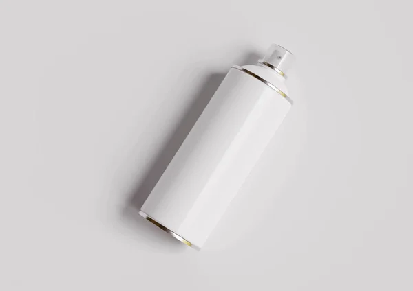 Sprey Kutu Beyaz Renk Yapımı Gerçekçi Desen Boyutlu Yazılım Kullanıyor — Stok fotoğraf