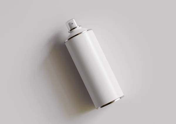 Spray Can Bottle White Color Realistic Texture Made Using Software — Stock Photo, Image
