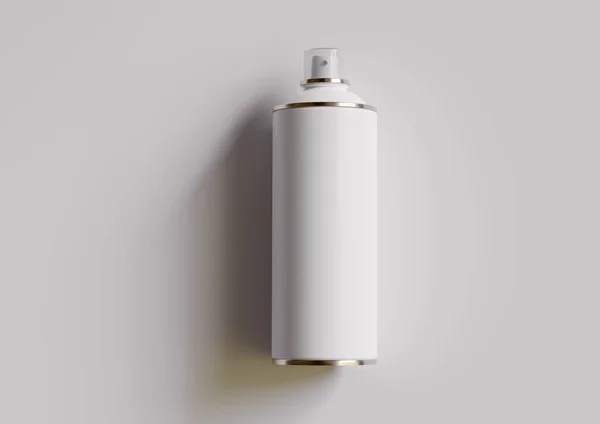Sprey Kutu Beyaz Renk Yapımı Gerçekçi Desen Boyutlu Yazılım Kullanıyor — Stok fotoğraf