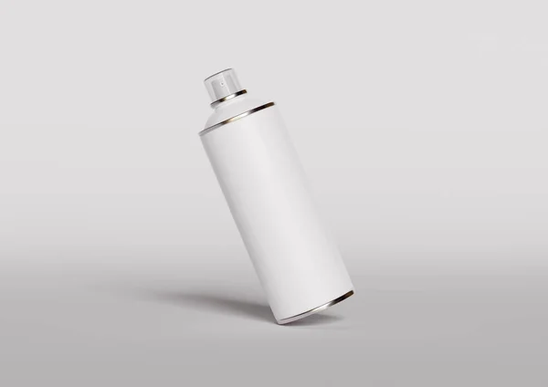 Spray Può Imbottigliare Colore Bianco Texture Realistica Fatta Utilizzando Software — Foto Stock