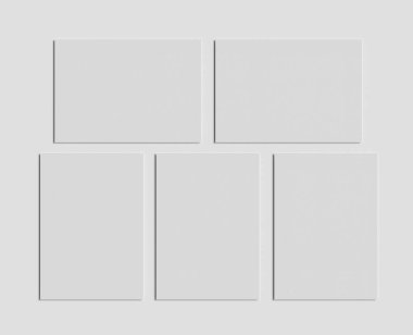 Gerçekçi dokular, şirket işleri için A5 Kağıt boyutu, maket, kapak, broşür vs.