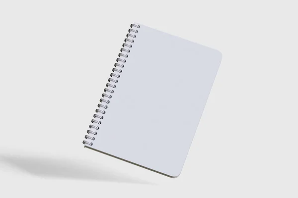 Copertina Libro Bianco Set Colori Renderizzato Con Software — Foto Stock