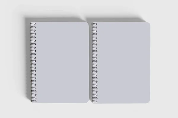 Książka Okładka Biały Zestaw Kolorów Renderowanych Oprogramowaniem — Zdjęcie stockowe