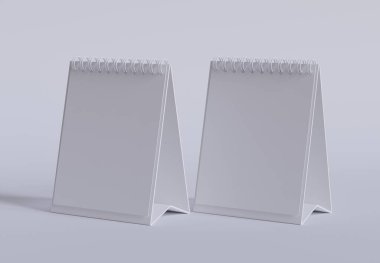 Masa Takvimi 3B yazılım beyaz rengi ve gerçekçi dokusu ile oluşturuldu