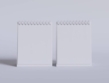 Masa Takvimi 3B yazılım beyaz rengi ve gerçekçi dokusu ile oluşturuldu