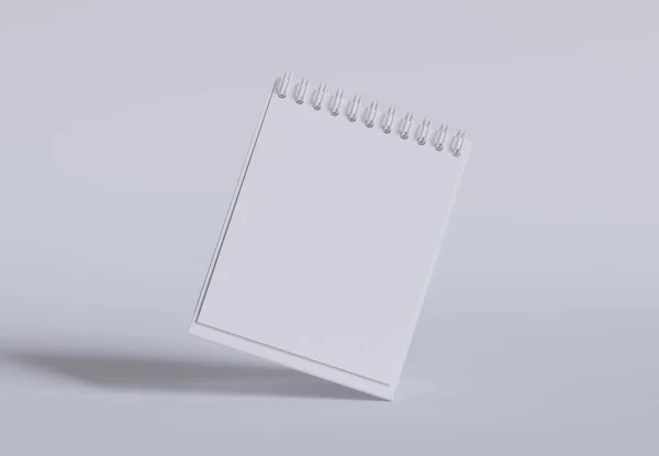 3Dソフトウェアのホワイトカラーとリアルな質感でレンダリングされたデスクカレンダーセット — ストック写真