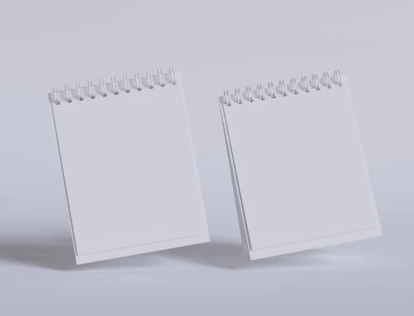 Desk Calender Set Software White Color Real Texture — 스톡 사진