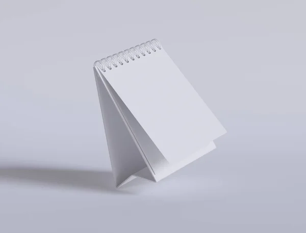用3D软件 白色和现实纹理渲染的桌上型日历集 — 图库照片