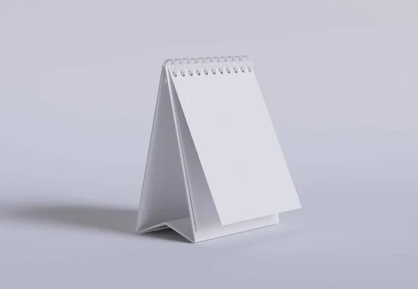 3Dソフトウェアのホワイトカラーとリアルな質感でレンダリングされたデスクカレンダーセット — ストック写真