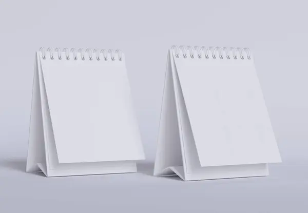 Desk Calender Készlet Kiolvasztott Szoftver Fehér Színű Realisztikus Textúra — Stock Fotó