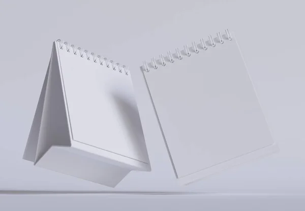 Desk Calender Set Gerendert Mit Software Weißer Farbe Und Realistischer — Stockfoto