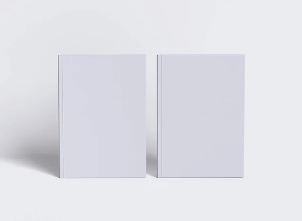 Blank Cover Book Biały Kolor Realistyczna Faktura Renderowana Przez Oprogramowanie — Zdjęcie stockowe