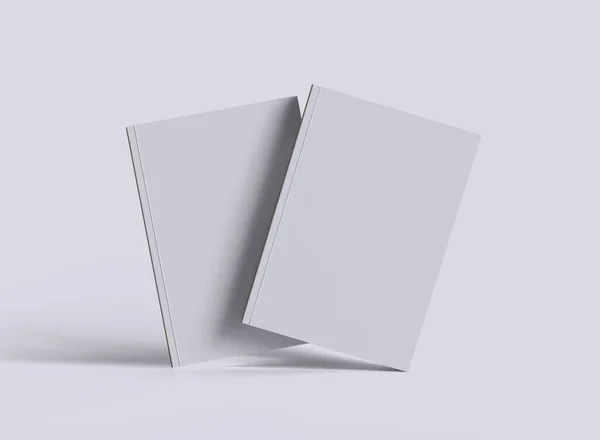 Boş Kapak Kitabı Boyutlu Yazılım Tarafından Oluşturulan Beyaz Renkli Gerçekçi — Stok fotoğraf