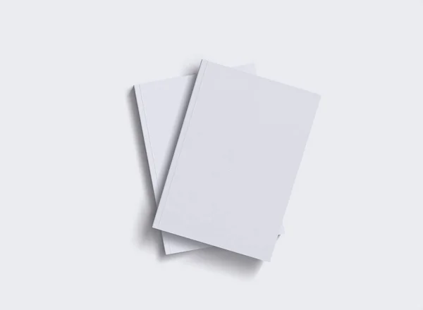 Blank Cover Book Weiße Farbe Realistische Textur Durch Software Gerendert — Stockfoto