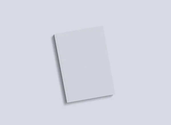用3D软件绘制空白封面书白色真实感纹理 — 图库照片