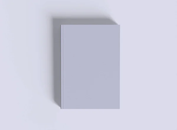 Capa Branco Livro Cor Branca Textura Realista Renderizada Pelo Software — Fotografia de Stock