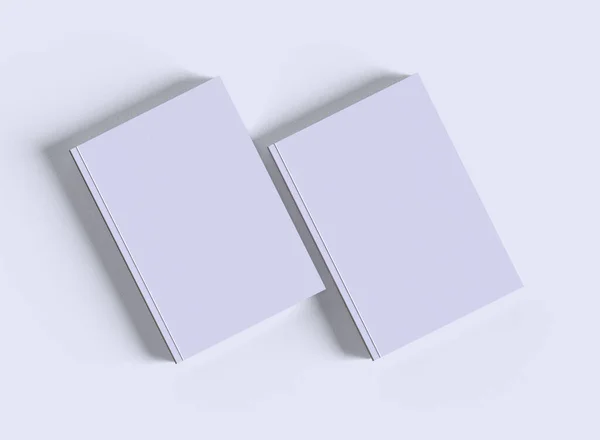 Blank Cover Book White Color Realistic Texture Rendered Software — Stock Photo, Image