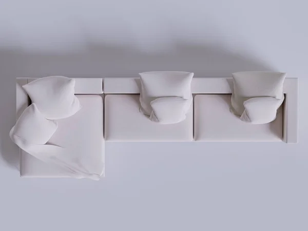 Realistic Sofa Made Rendered Software Decoration Interrior Etc — Stock Photo, Image