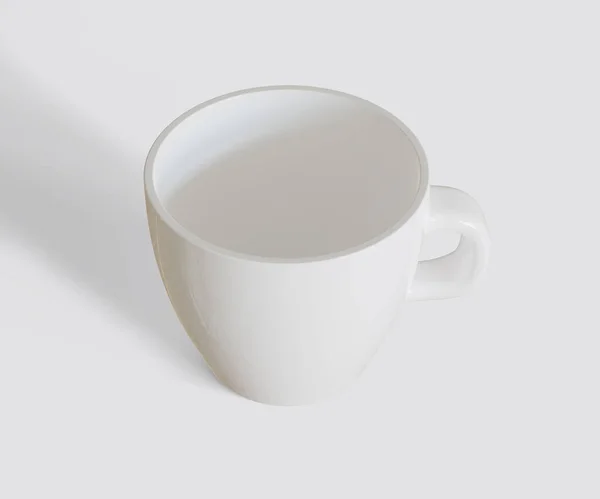 Tasse Weiße Farbe Und Realistische Textur — Stockfoto