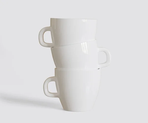 Puchar Biały Kolor Realistyczne Tekstury — Zdjęcie stockowe