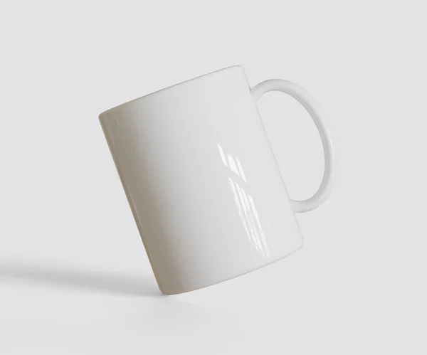 Mug White Color Realistic Texture Rendered Color — Stock Photo, Image