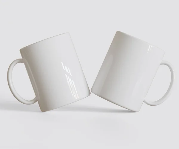 Mug White Color Realistic Texture Rendered Color — Stock Photo, Image