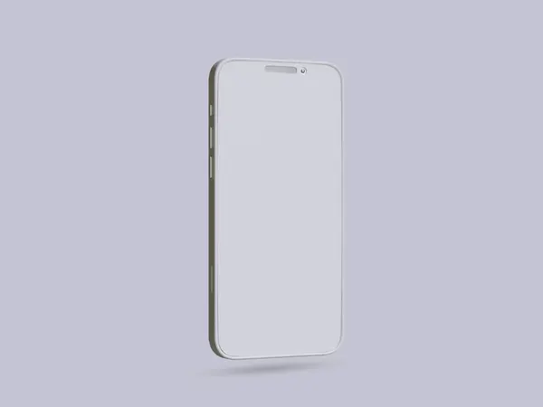 Πηλός Τηλέφωνο Λευκό Φόντο Και Smartphone Έγχρωμη Οθόνη Αφής Καθιστώντας — Φωτογραφία Αρχείου