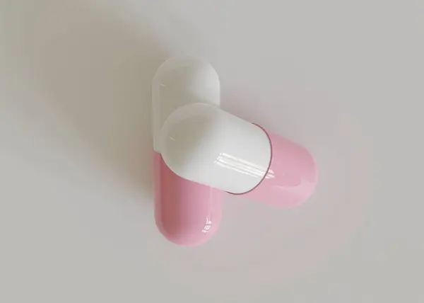 Realisztikus Pill Vagy Suplement Illusztráció Rendering — Stock Fotó
